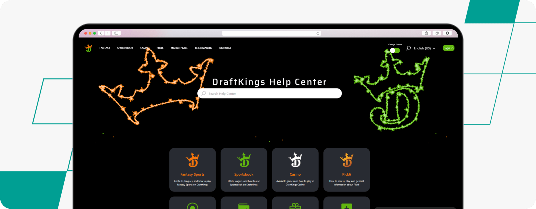 draftkings help center screenshot