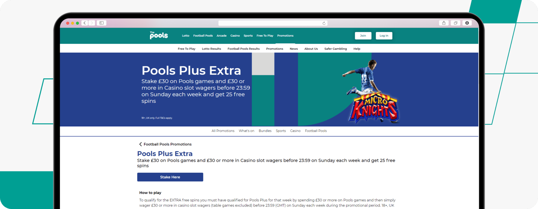 The-Pools existing offer pools plus extra desktop screenshot